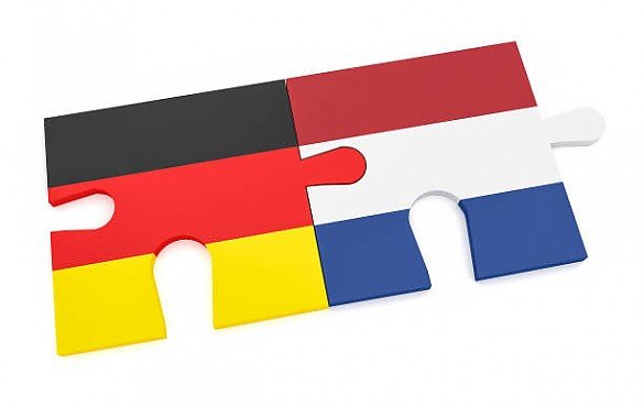 Foto Wo Deutschland und Niederlande sich die Hand geben 