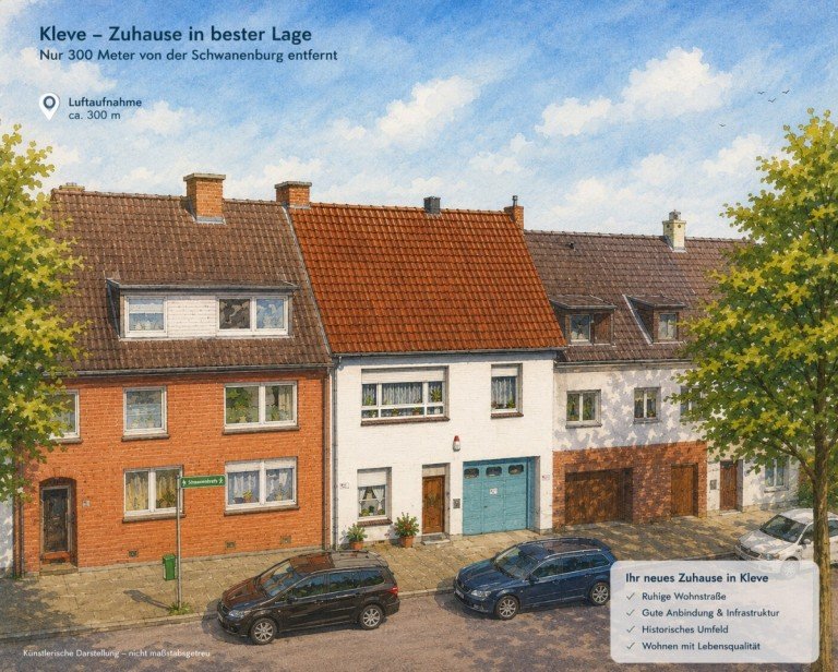 Titelbild Kleve Reihenmittelhaus Wohnen im Herzen von Kleve - nur 300 Meter von der Schwanenburg entfernt