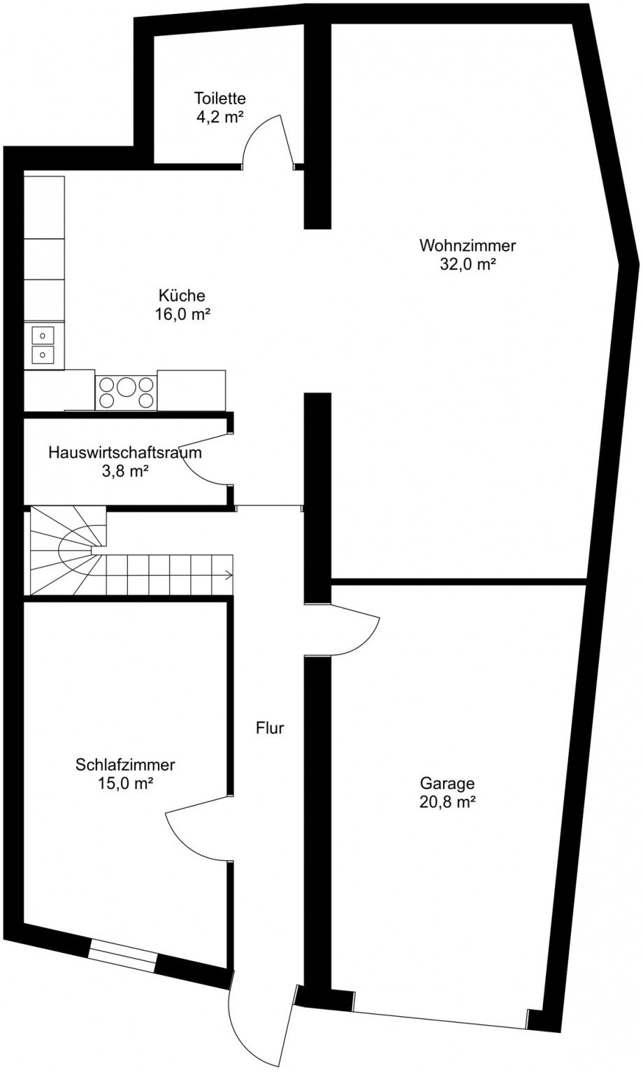 Gro�er Markt 13 - 2D - Erdgeschoss - Image Reihenmittelhaus Kleve