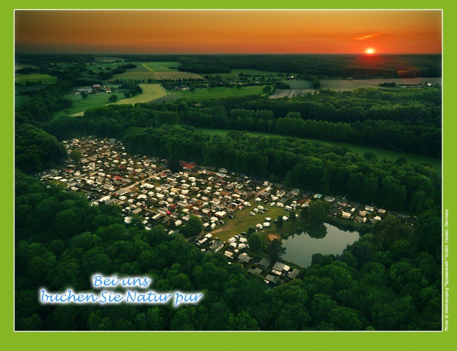 Luftbild Campingplatz Ferienhaus Xanten