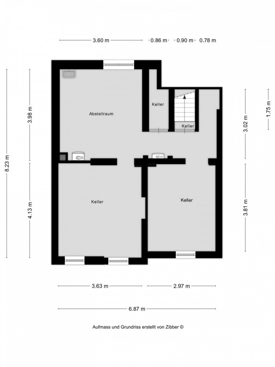 Grundriss Kellergeschoss Doppelhaush�lfte Goch